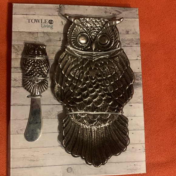 Owl Pewter  Bowl & Spreader by Towle Living - Picture 2 of 6